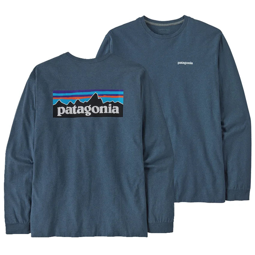 Patagonia Men's P-6 Logo Long Sleeve Responsibili-Tee - Utility Blue