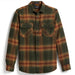Burnside Flannel Shirt - Dark Olive/Gold/Red Plaid