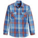 Plaid Beach Shack Shirt - Faded Indigo/Fire Red Plaid