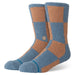 Patchwork Cozy Crew Socks - Sea Blue
