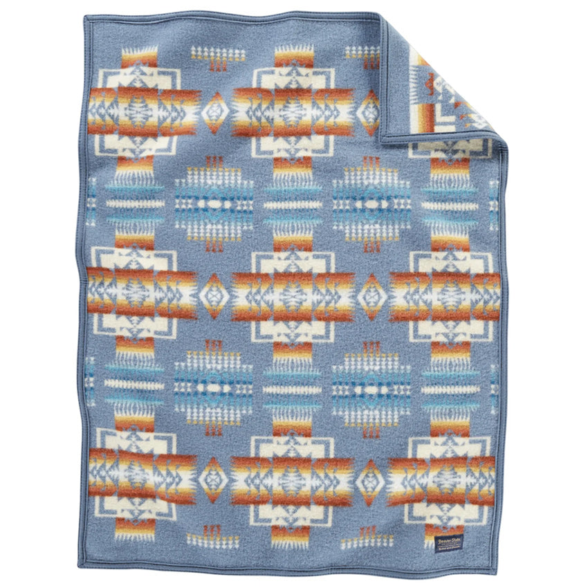 Pendleton Jacquard Crib Baby Muchacho Blanket Chief Joseph Slate