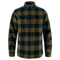Men's Övik Heavy Flannel Shirt - Wood Brown / Dark Navy