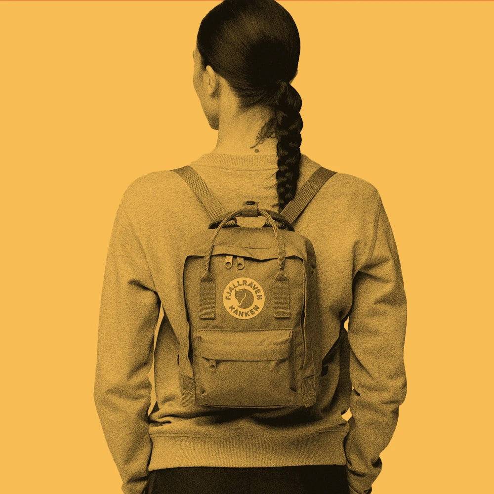 Mini yellow kanken backpack shop