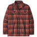 Men's L/S Organic Cotton Fjord Flannel Shirt - Ice Caps: Burl Red