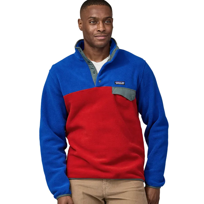 Patagonia blue and red fleece hotsell