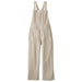 Women's Stand Up Cropped Corduroy Overalls - Pumice