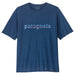 Men's Capilene Cool Daily Graphic Shirt - '73 Text Logo: Clement Blue X-Dye
