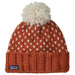 Snowbelle Beanie - Offset Dot: Burnished Red