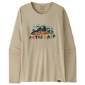 Women's L/S Capilene Cool Daily Graphic Shirt - Fitz Roy Foliage: Pumice X-Dye