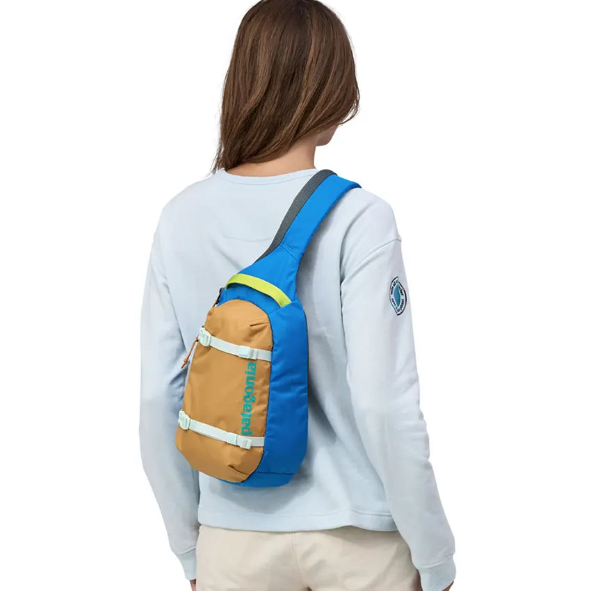 Patagonia Atom Sling 8L Patchwork Vessel Blue The Brokedown Palace