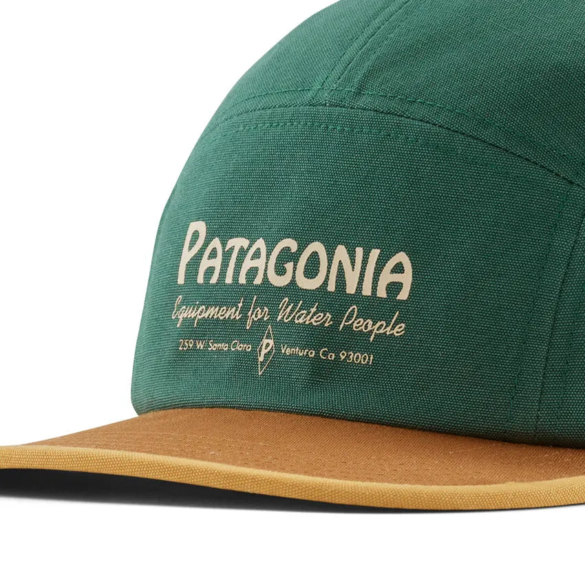 Patagonia Graphic Maclure Hat Water People Banner Conifer Green The Brokedown Palace