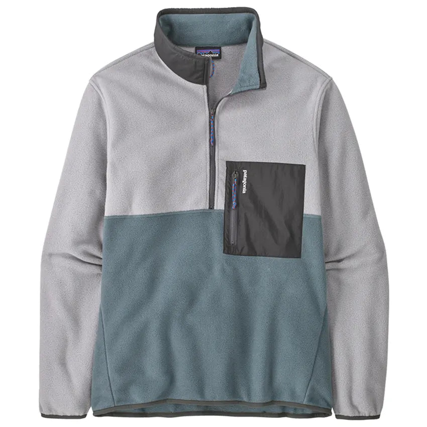 Patagonia Men s Microdini 1 2 Zip Pullover Nouveau Green w Salt Grey The Brokedown Palace
