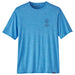 Men's Capilene Cool Daily Graphic Shirt - Lands - Clean Climb Bloom: Vessel Blue X-Dye