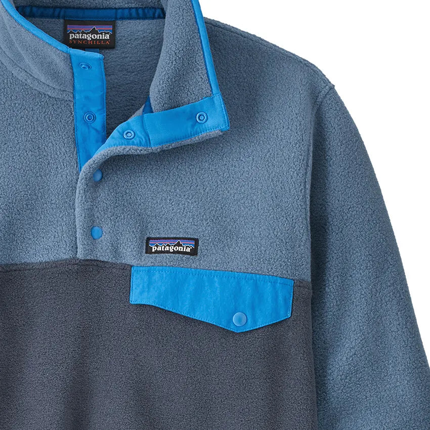 Patagonia Men s LW Synchilla Snap T Fleece Pullover Smolder Blue The Brokedown Palace