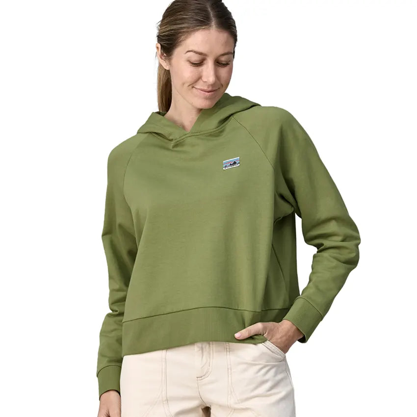 Patagonia Women s Regenerative Organic Certified Cotton Essential Hoody Buckhorn Green The Brokedown Palace