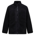 Men's Solid Pile Jacket - Black / Black