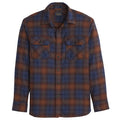 Burnside Flannel Shirt - Navy/Brick Plaid
