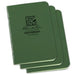 Stapled Mini Notebooks No. 971FX-M (3 Pack) - Green