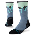 Icy Mountain Light Wool Crew Socks - Indigo