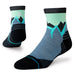Icy Mountain Light Wool Quarter Socks - Sea Blue