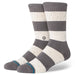 Nep Stripe Crew Socks - Grey