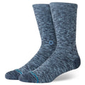 Slub Crew Socks - Navy