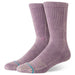 Icon Dyed Crew Socks - Plum