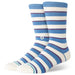 Striped It Crew Socks - Capri Blue