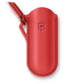 Leather Neck Pouch - Red