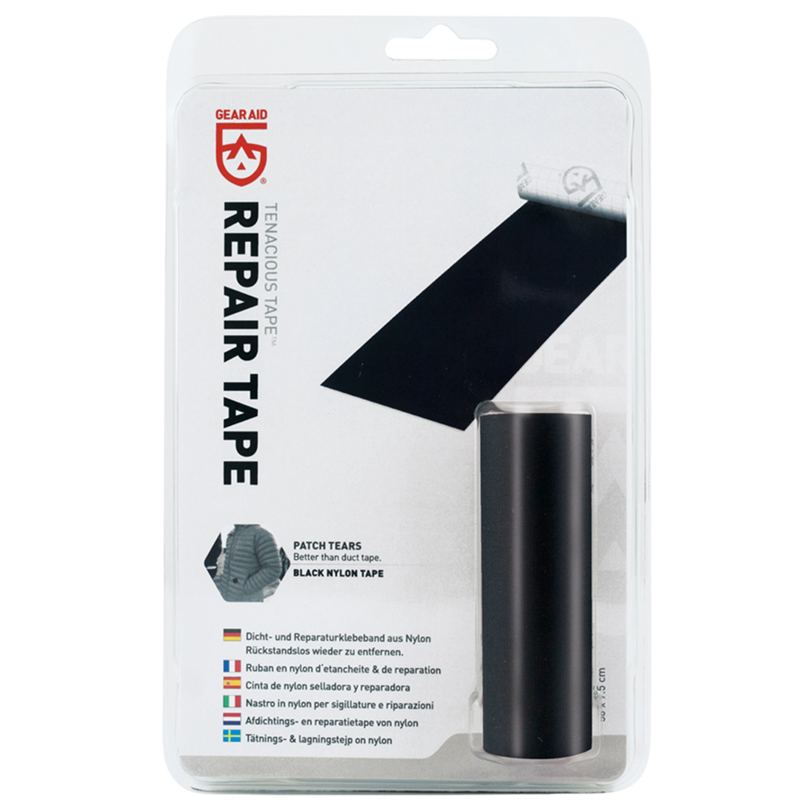 Gear Aid - Black Nylon Tenacious Sealing & Repair Tape - 7.6cm x 50cm – The  Brokedown Palace