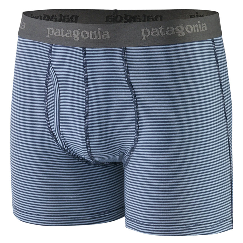 Patagonia - Men's Essential Boxer Brief - 3 inch - Fathom Stripe