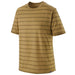 Men's Capilene Cool Trail Shirt - Furrow Stripe: Moray Khaki
