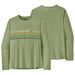 Men's L/S Capilene Cool Daily Graphic Shirt - Line Logo Ridge Stripe: Salvia Green X-Dye
