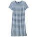 Women's Regenerative Organic Certified Cotton T-Shirt Dress - Sunset Stripe: Light Plume Grey