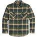 Burnside Flannel Shirt - Green/Navy/Olive Plaid