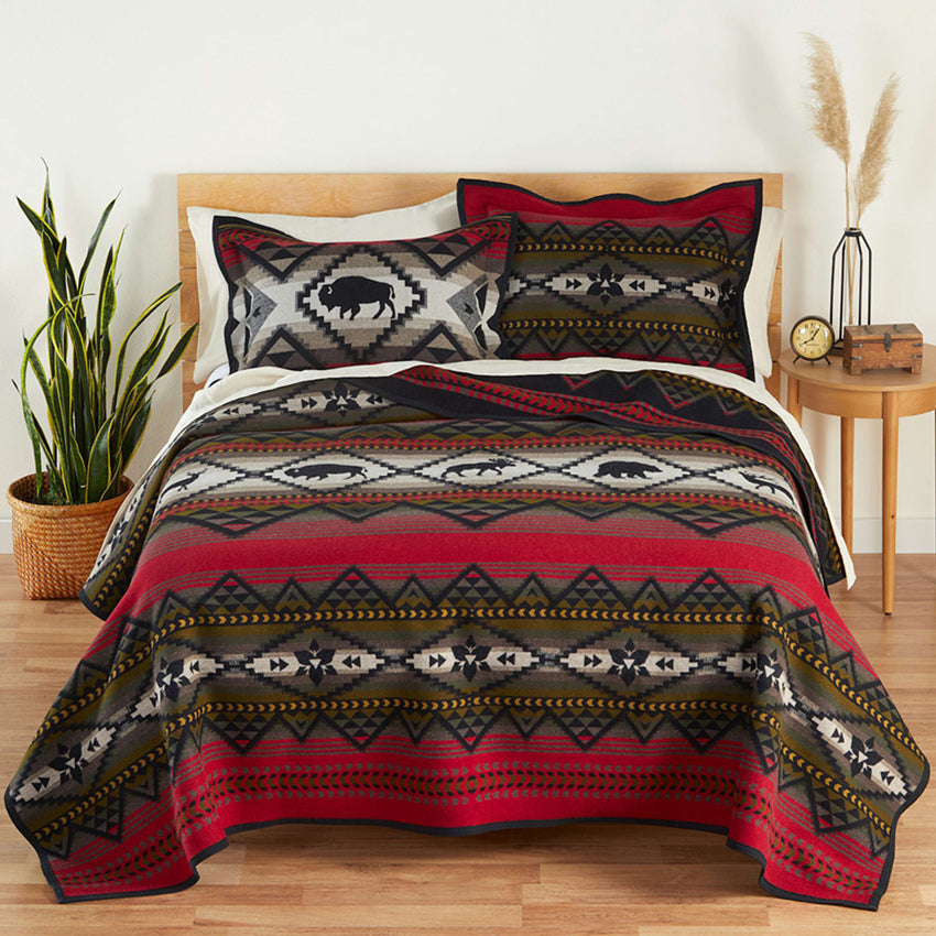 Pendleton Throw Robe Pendleton - Jacquard Blanket Robe - Lost Trail – The Brokedown Palace Ltd.