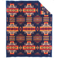 Chief Joseph Jacquard Blanket Robe - Indigo
