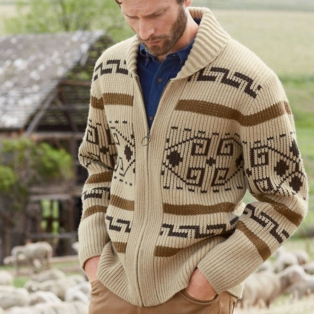 Pendleton Westerley Wool Cardigan | Tan/Brown Classic – The